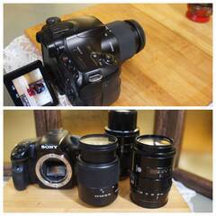 ★α６５動作実用品です★１か月動作保証★ソニーα６５一眼レフカメラ画期的トランスルーセント方式です★レンズ３本付き☆彡の画像