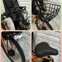 ✨美品✨BRIDGESTONE 電動アシスト自転車bikke ビッケモブdd 3人乗り対応 　内装3段変速✨室内保管✨完成車配送✨t501の画像