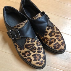 ヒョウ柄　　厚底ローファーの画像