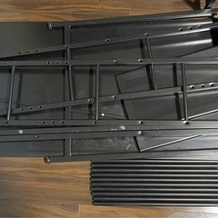 LOWYA  デスク 幅120 ガラス天板 約22.5kg　ブラック の画像