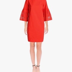 【直接引き取り願】ラルフローレン　赤ワンピースの画像