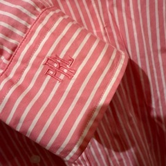 ラルフローレン　シャツワンピース ピンクストライプ　size8の画像