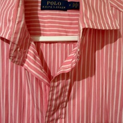 ラルフローレン　シャツワンピース ピンクストライプ　size8の画像