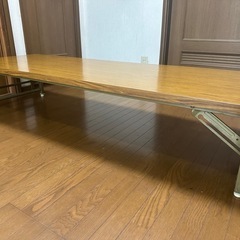 長テーブル　4個　180×60×33　折りたたみ会議デスク 木目 会議机 長机 ミーティングの画像