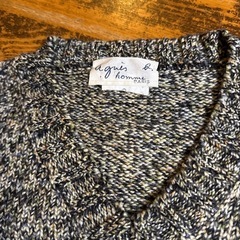 アニエスbオムVネックセーターサイズL(3)の画像