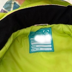 120cm スキーウェア　スノボウェア　女の子の画像