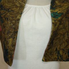 ストール　ゴールド×花の画像