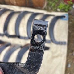 イセキKL781耕運機から外した　ロータリー　用　耕うん　爪　刻印C107R/L 18本　ボルト 付き1セットの画像