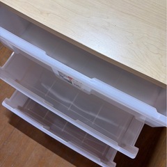 K1706 IRISOHYAMAアイリスオーヤマ ウッドトップチェスト3段 収納ケース 衣装ケースの画像