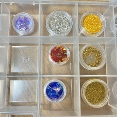 レジン材料 ラメ＆ドライフラワーの画像