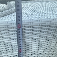 シングルソファー　オットマン　ガーデンチェアー　ガーデンソファー　屋外の画像