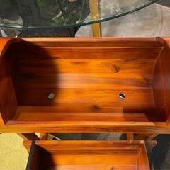 樽型 ディスプレイ 木製 棚 プランター ラック 飾り棚 の画像