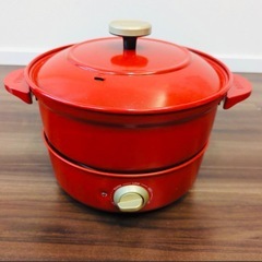 ブルーノ　グリルポッド　赤の画像