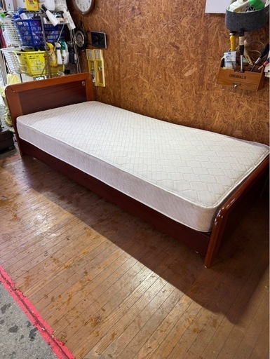 K1802 シングルベッド フランスベッド マットレス付き