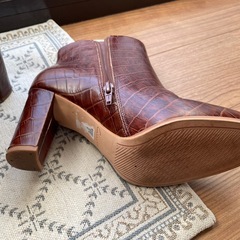 ブラウン　ブーツ　サイズ23 7センチヒールの画像