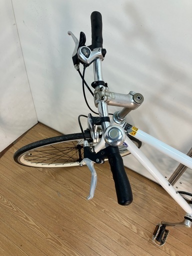 自転車 ロードバイク S 28インチ 6速ギア付き ホワイト
