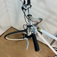 自転車 ロードバイク S 28インチ 6速ギア付き ホワイトの画像