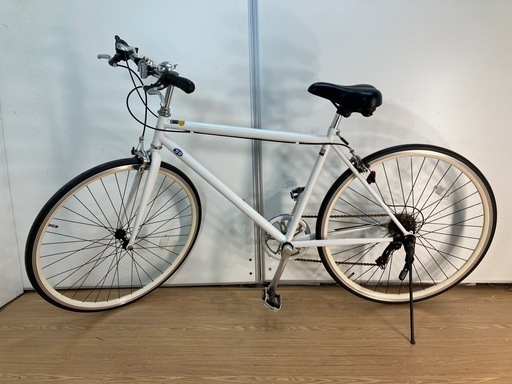 自転車 ロードバイク S 28インチ 6速ギア付き ホワイト