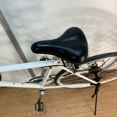 自転車 ロードバイク S 28インチ 6速ギア付き ホワイトの画像