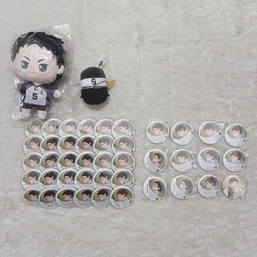 ハイキュー 赤葦京治 缶バッジ ぬいぐるみ