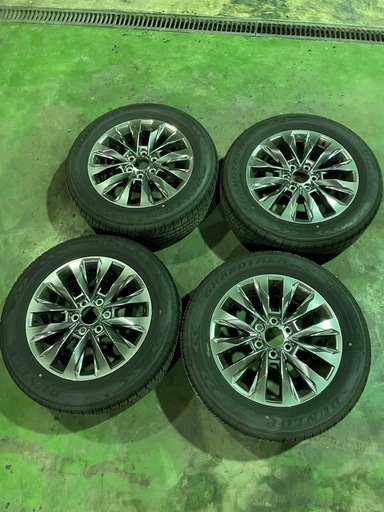 トヨタ ランドクルーザー300 純正ホイール 20インチ 20×8J +60 6H PCD139.7 DUNLOP タイヤ付 4本セット