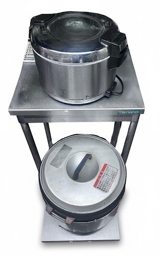 【プロ仕様✨厨房機材】専用ステンレス棚＋炊飯器＋保温ジャー