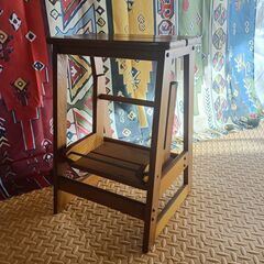 折り畳みステップチェア　2段 椅子　踏み台　玄関チェア　折りたたみ可能の画像