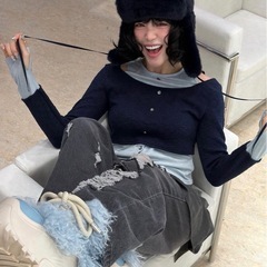 新品ファーフライトキャップの画像