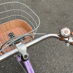 子供用 自転車 20インチ フェリークJr.BAA200HD-K パープル　紫色 女の子用 変速なし 泥除けあり シティサイクル　キッズ　アサヒサイクルの画像