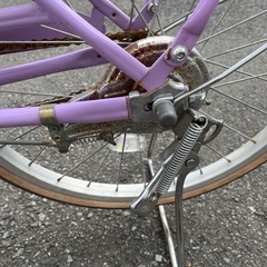 子供用 自転車 20インチ フェリークJr.BAA200HD-K パープル　紫色 女の子用 変速なし 泥除けあり シティサイクル　キッズ　アサヒサイクルの画像