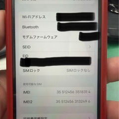 iPhoneSE3 256GB   レッド
の画像