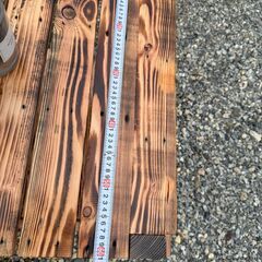 【引き取り限定】焼き加工センターテーブル／ウレタンニス2回塗り仕上げ／DIY家具の画像