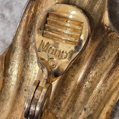 MONET ゴールド イヤリング ヴィンテージ シェルモチーフ 当時物 レトロの画像