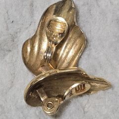 MONET ゴールド イヤリング ヴィンテージ シェルモチーフ 当時物 レトロの画像