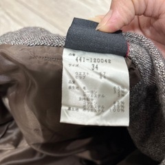 【新品】【ピンキー&ダイアン】ブラウン台形型ミニスカート ポケット付きの画像