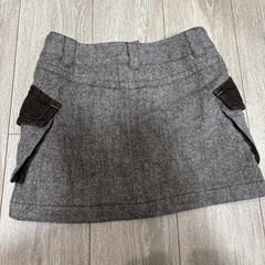 【新品】【ピンキー&ダイアン】ブラウン台形型ミニスカート ポケット付きの画像