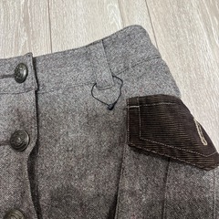 【新品】【ピンキー&ダイアン】ブラウン台形型ミニスカート ポケット付きの画像