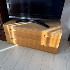 収納付き木製ベッドの画像