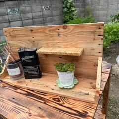 小物置き棚／ウレタンニス2回塗り仕上げ／ハンドメイドの画像