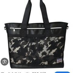 未使用　PC収納ポケット付　トートバッグ　迷彩の画像