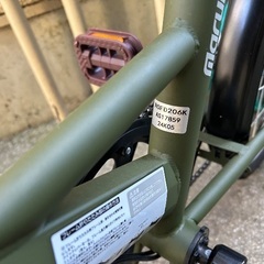 20型6段ロキシー折り畳み　マットグリーン　自転車　20インチの画像