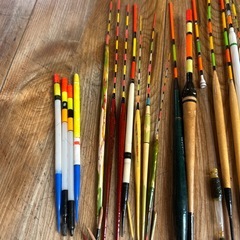 大量の棒ウキ、ケース付き
の画像