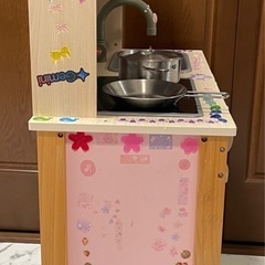 ⭐️おもちゃキッチン　ピンク　さしあげますの画像