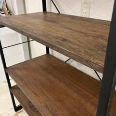  25194  アイアン4段フリーラック　棚 interior Gallary   ◆大阪市内・東大阪市他 6,000円以上ご購入で無料配達いたします！◆ ※高槻・枚方方面◆西宮・尼崎方面◆生駒方面　それぞれ条件付き無料配送あり！            の画像