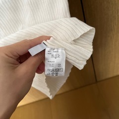GRL スクエアネックリブニットトップス[rut251] オフホワイト　Mの画像