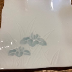 有田焼 博作 波形 取皿 銘々皿 小皿 あやめ 5枚 セットの画像