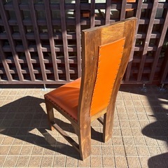 木製 × 合皮レザー椅子
の画像