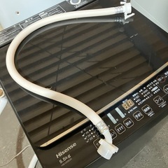 I2511-457 ハイセンス 全自動電気洗濯機 HW-G55E2K 2022年製 動作確認済み 容量5.5kg 中古の画像