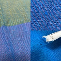 GENE MEYER大判ショール大判ストール大判スカーフ大判マフラーブルー青色WOOLウール毛100％縦140センチ横142センチ日本製国産国内製 メイドインジャパンmadeinjapanレディース女性用婦人womenメンズmen男性用紳士ユニセックス男女兼用の画像