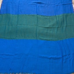 GENE MEYER大判ショール大判ストール大判スカーフ大判マフラーブルー青色WOOLウール毛100％縦140センチ横142センチ日本製国産国内製 メイドインジャパンmadeinjapanレディース女性用婦人womenメンズmen男性用紳士ユニセックス男女兼用の画像